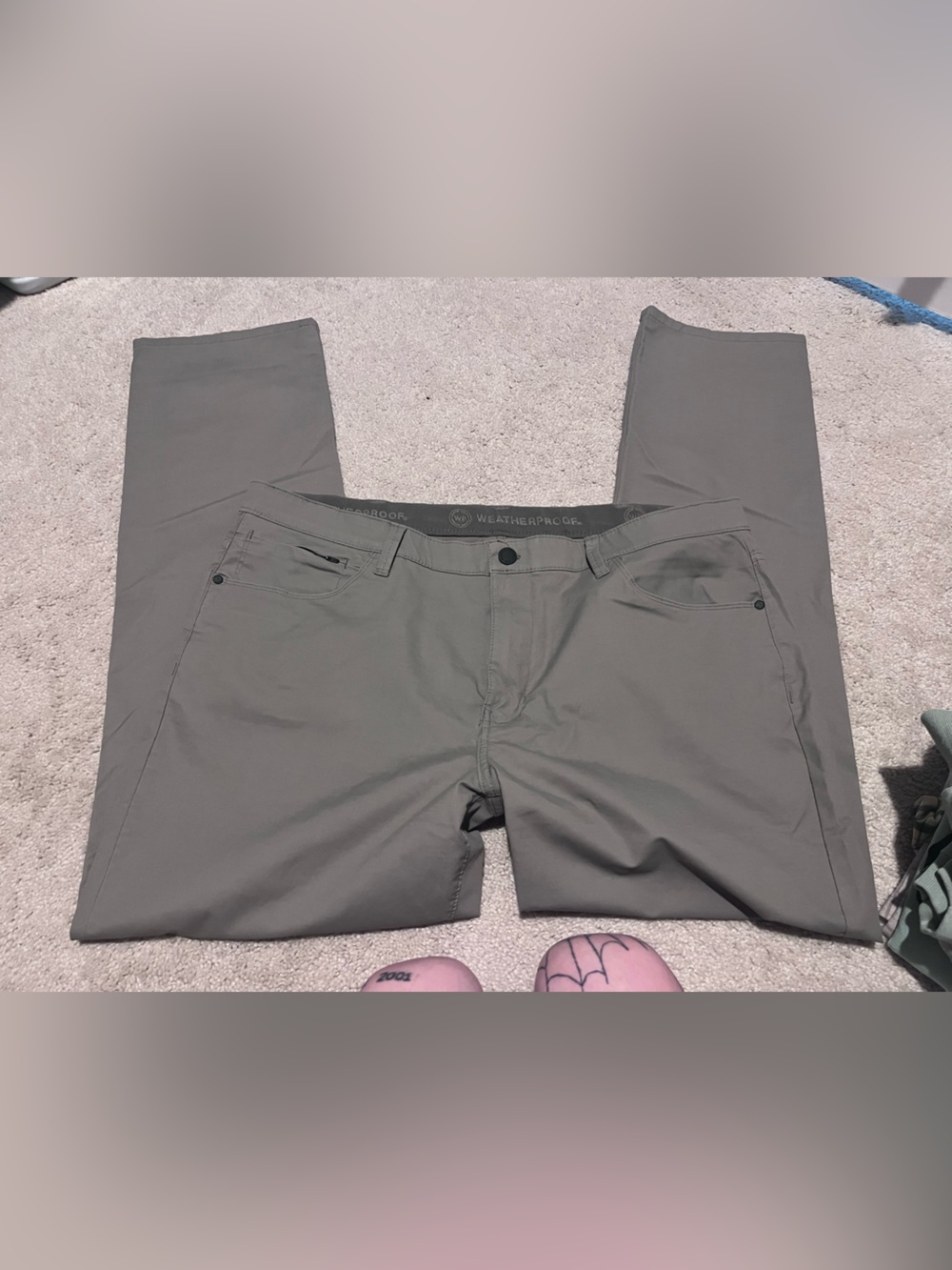 Weatherproof Men's Olive Green Pants